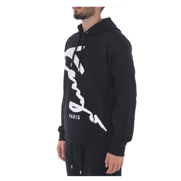 Kenzo Black Signature Logo Hoodie - Picture 2 of 8